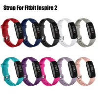 Silicone Replacement Band For Fitbit Inspire 2 Smartwatch Replacement Wrist Strap For Fitbit Inspire2 Bracelet Plain Coloured