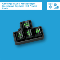 Gantungan Kunci Keycap/Fidget Mechanical Keychain | 3D Printed Resin
