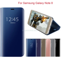 For Samsung Galaxy Note 8 Note8 Case Luxury Mirror Smart View Window Flip Case for SAMSUNG Note 8 N950 N950N N950F N950FD Cover