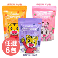 【京田製菓】巧虎寶寶乳酸菌優格餅乾X6包(蘋果/草莓/藍莓)