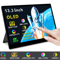 13.3 Inch 4K OLED Touch Portable Monitor Screen With Type-C HDMI Mini DP-Compatible Gaming Monitor f