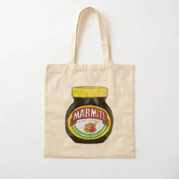 Marmite Cotton Canvas Bag Designer Foldable Ladies Handbag Reusable Unisex Shoulder Bag Shopper Women Tote Fashion Grocery
