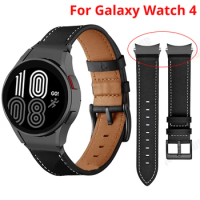No Gaps Genuine Leather Strap For Samsung Galaxy Watch 4 Classic 42/46mm Curved End Bracelet For Galaxy Watch4 40MM 44MM Correa