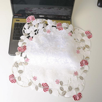 電腦罩筆記本蓋布蕾絲繡花茶具小家電多用防塵布打印機歐式防塵布
