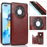 Luxury Wallet Leather Case For Huawei Mate 20 30 40 Pro Mite Back Flip Coque For Huawei P30 P40 Pro Lite Card Slots Cover