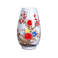Jingdezhen-vintage ceramic flower vase, Chinese traditional animal vase, tabletop crafts, home furnishing articles