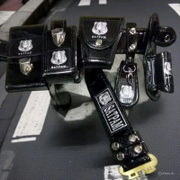 KOPEL SATPAM/SECURITY SET HITAM LOGO PUTIH