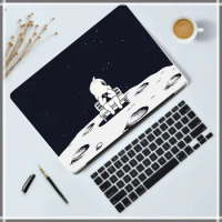 Moon Laptop for Macbook Air 13 Case M2 2022 Cute Pro 14 Inch 2021 cartoon Cover for Apple 13.3'' M1 2020 A2338 A1502 A1708