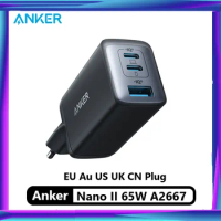 Anker 735 USB C Charger (Nano II 65W) PPS 3-Port Phone Charger Fast Type C Fast Charge For iphone 15/15 pro For Galaxy A2667
