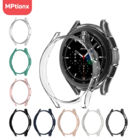 Watch Cover for Samsung Galaxy Watch 4 Classic 42mm 46mm,PC Matte Case All-Around Protective Bumper Shell for Galaxy Watch 4