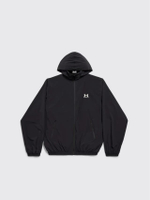 Mens Track Jacket ZipUp Hooded in Black