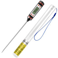 Portable Digital Kitchen Thermometer Barbecue Water Oil Cooking Meat Food Thermometers 304 Stainless Steel Probe Tools