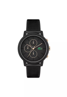 Lacoste Lacoste Men's 12.12, Black Silicone Analog Watch LAW-2011247