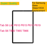 10Pcs/Lot For Samsung Galaxy Tab S6 Lite P610 P615 P619 Touch Screen Panel Tablet Front Outer Glass Tab S6 T860 T865 With OCA