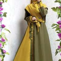 gamis polos set hijab merk berkah 165 kodel PL gamis vasessa Setelan