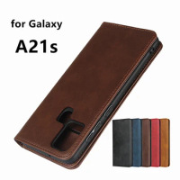 Leather case for Samsung A21s A217F card holder Holster Magnetic attraction Cover Case for Galaxy A21s A217F Wallet Case