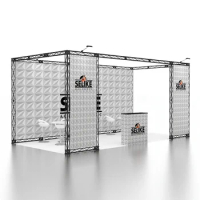10x20 Wholesale Custom Portable Lightweight Reusable Modular Tradeshow Exhibition Promotional Truss Booth