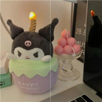 Singing Kirby Birthday Gift Cake Kuromi Plush Doll Toy Birthday Song