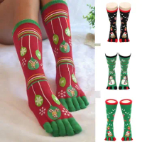 Christmas Women Soft Cotton Blend Lounge Winter Warm Ladies Multi Color Finger Socking Gift Xmas Funny New For 6 Styles