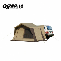 【OGAWA】Car Side Lodge 復古格紋窗戶屋型車邊客廳帳 OGAWA-2340(OGAWA-2340)
