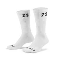 Nike 襪子 Jordan Essentials 男女款 白 喬丹 六雙入 長襪 DH4287-100