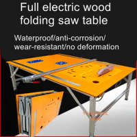 Small woodworking saw table decoration inverted push table saw portable folding saw table multifunctional lifting table
