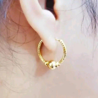 Anting Gipsy Anak Pentol ukir Anting Titanium Anti Karat Anti Luntur