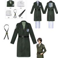 Attack on Titan Eren Levi Cosplay Costume Shingeki No Kyojin Scouting Legion Soldier Jacket Coat Windbreaker Women Men