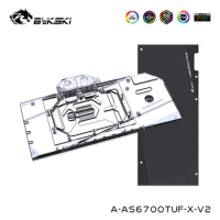 Bykski Water Block Compatible ASUS ROG Strix Radeon RX 6750XT/6700XT/TUF RX 6700XT Card Cooling Cooler,A-AS6700TUF-X-V2