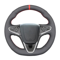 Black Artificial Leather No-slip Car Steering Wheel Cover For Opel Insignia OPC GrandSport 2013-2018 Buick Regal GS 2014-2016