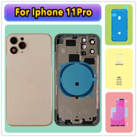For iPhone 11 Pro Housing For Apple Change Repair Middle Chassis Frame 11Pro Back Cover Battery Rear Door Parts