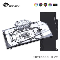 Bykski Water Cooler For ZOTAC GAMING Geforce RTX 3090 TRIN Founders Water Block With Back Plate,Full Cover , N-RTX3090H-X-V2