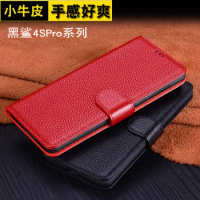 New Luxury Genuine Leather Phone Cover Case For Xiaomi Black Shark 4s Pro Kickstand Holster Phone Cases Protective Full Funda