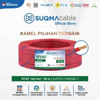 SUQMA Kabel Listrik NYAF 6 mm Merah @50m