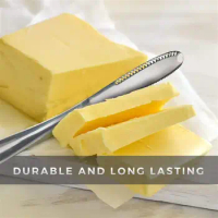 2018 NEW Stainless Steel Butter Spreader Knife 3 in 1 Spreader Slicer and Butter Curler Knife with Serrated Edge