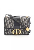 Christian Dior Pre-Loved Christian Dior 30 MONTAIGNE Montaigne oblique jacquard chain shoulder bag c