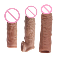 Penis Sleeve Extender Enlargement Dildo Enhancer Cover Adult Sex Toys For Men Pene Delay Condoms Dick Cock Erotic Male Shop 18
