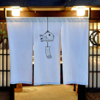 Japanese Style Door Curtain Kitchen Half Curtain Partition Curtain Bathroom Short Curtain Restaurant Decorative Curtain Noren