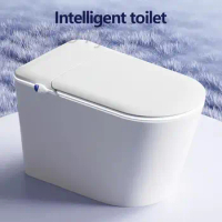 Smart Toilet One Piece Bidet Toilet With Water Tank For Bathrooms Elongated Toilet With Warm Water Foot Sensor Heated Bidet Seat
