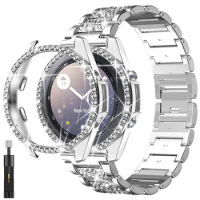 case + strap for samsung galaxy watch 3 41mm 45mm band with case Women Dressy bling Bracelet for galaxy watch 3 45 41mm correa