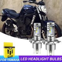 2PCS For Yamaha FZ6N H4 9003 HS1 Motorcycle LED Headlight Bulbs High &amp; Low Beam 12000lm 6000K CANbus