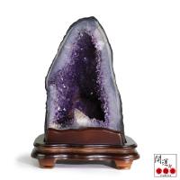 【開運方程式】稀有特厚瑪瑙邊方解石共生紫水晶洞JU266(6.16kg)