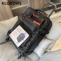 KLQDZMS High Quality Suitcase 18 Inch Oxford Cloth Boarding Box Women's Travel Shoulder Backpack 20"22" Men's Rolling Luggage