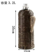 純手工竹編熱水壺復古老式保溫瓶家用竹編暖壺玻璃內膽開水壺外殼