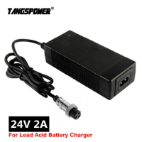 24V 2A lead-acid battery Charger electric scooter ebike charger wheelchair charger golf cart charger 3-Prong Inline 12MM