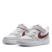 【NIKE 耐吉】運動鞋 童鞋 中童 兒童 魔鬼氈 COURT BOROUGH RECRAFT HF PS 灰白紅 FZ4522-100