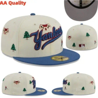 Topi Besbol New York Yankees Era Baru 59FIFTY Warna Putih Pudar, Putih/Biru, Fesyen Luar Ruangan