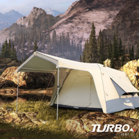 『領卷折』【Turbo Tent】Turbo Lite 300第三代-全遮光一房一廳八人帳篷(快速帳篷 速搭帳 一房一廳 家庭帳) 超防水快搭露營帳蓬（防水係數10000mm)