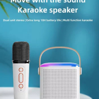 AUCTEX Microphone Karaoke Machine Portable Bluetooth 5.3 PA Speaker System Wireless Microphones Home Family Singing Machine