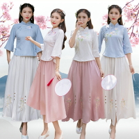 五四青年民國風女裝表演茶藝春夏復古改良文藝學生裝漢服中國風